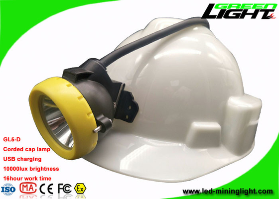 O tampão de mineração amarrado do diodo emissor de luz ilumina 10000 Lux USB que carrega a lâmpada que alternativa 18 horas trabalham o tempo