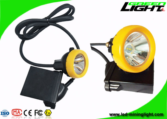 Bateria leve da mineração IP68 10000lux 6.6Ah do diodo emissor de luz de Cree Source com botão do silicone