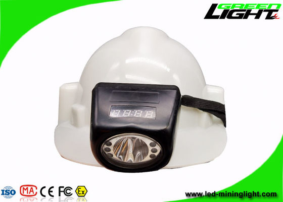 O capacete de segurança da mineração da tela de Digitas ilumina IP68 de pouco peso portátil 8000lux sem corda