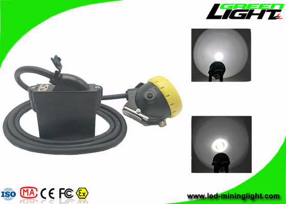 7.8Ah Li - lâmpada do capacete de segurança do brilho do carregador 10000lux de Ion Battery Mining Cap Lights USB