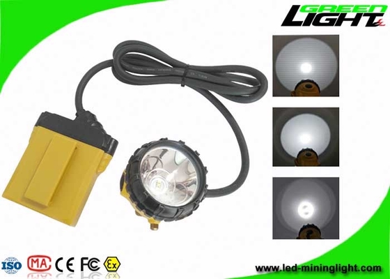 o capacete de segurança de mineração do diodo emissor de luz do Cree 3W ilumina o aviso da baixa potência de 25000 Lux Four Lighting Levels With