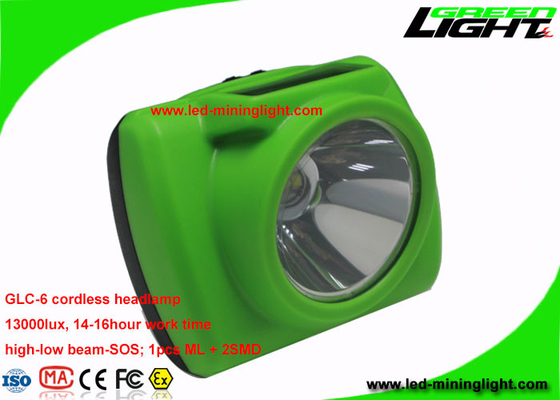 Farol sem corda do poder de Lights Waterproof High do mineiro de carvão do diodo emissor de luz com Li - Ion Battery