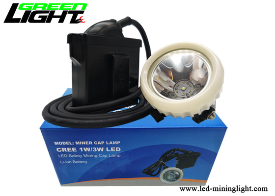 Lâmpada recarregável de Li - de Ion Battery Led Miners Cap 16 de funcionamento horas de brilho do tempo 10000lux