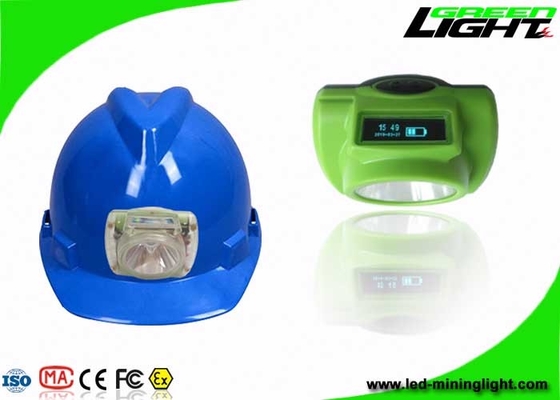 Tela de mineração sem corda subterrânea do diodo emissor de luz 13000lux OLED do CREE das luzes com função de advertência da baixa potência