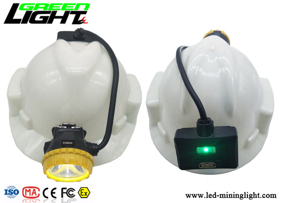 Modos de iluminação semi amarrados de Cap Lamp 15000lux 4 do mineiro com a lâmpada de advertência da baixa potência traseira