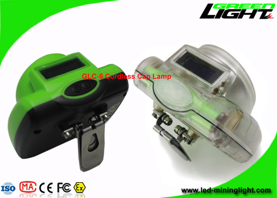 O capacete de segurança sem corda da mineração da lâmpada de tampão dos mineiros do diodo emissor de luz de Digitas ilumina a bateria de 13000Lux 6.8Ah