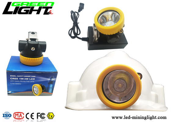 Capacidade pequena de pouco peso da bateria do tamanho 5000lux 2.2Ah da lâmpada de tampão dos mineiros do diodo emissor de luz