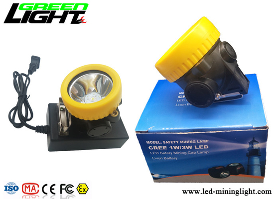 Capacidade pequena de pouco peso da bateria do tamanho 5000lux 2.2Ah da lâmpada de tampão dos mineiros do diodo emissor de luz