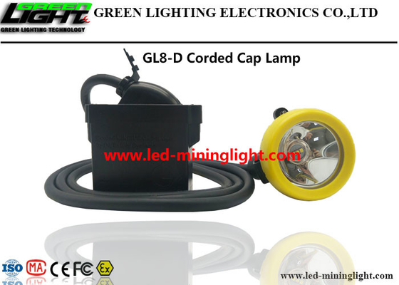 Lítio de pouco peso Ion With Silicon Button Cap da lâmpada de tampão 10000lux dos mineiros do diodo emissor de luz 7.8Ah