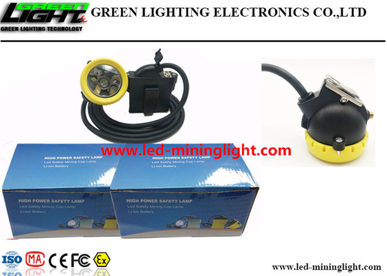 Lítio de pouco peso Ion With Silicon Button Cap da lâmpada de tampão 10000lux dos mineiros do diodo emissor de luz 7.8Ah