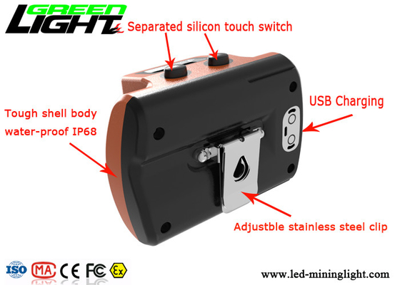 CE resistente forte super da lâmpada 3.7v Shell Body do capacete de segurança dos mineiros 18000lux habilitado