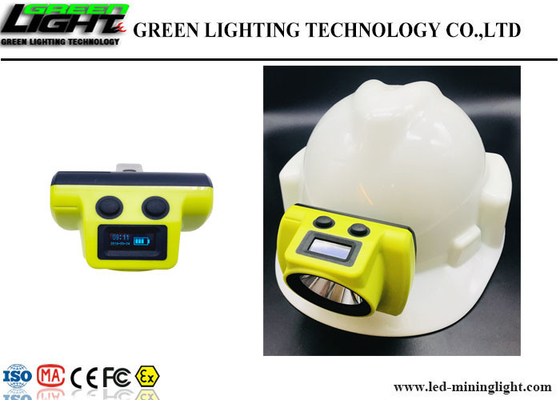 Capacidade da bateria da lâmpada de tampão IP68 dos mineiros do diodo emissor de luz dos capacetes de segurança 6.8Ah com tela de OLED