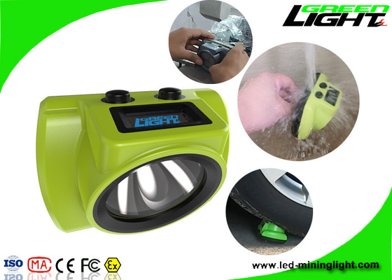 A tela de Oled conduziu a bateria de lítio 6.8Ah das luzes do capacete de segurança da mineração do farol 18000lux