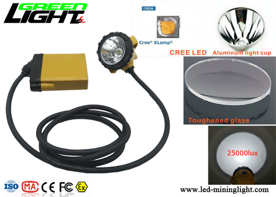O mineiro de carvão Hard Hat Light da segurança estica a conexão de cabo resistente IP68 impermeável