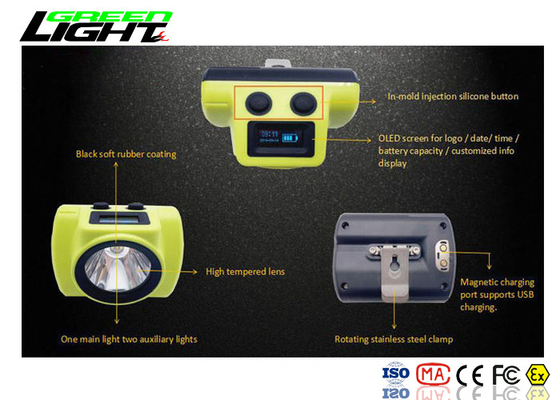 Carregador sem corda de USB do farol do diodo emissor de luz de Cree Rechargeable para a luz do capacete de segurança consecutivamente