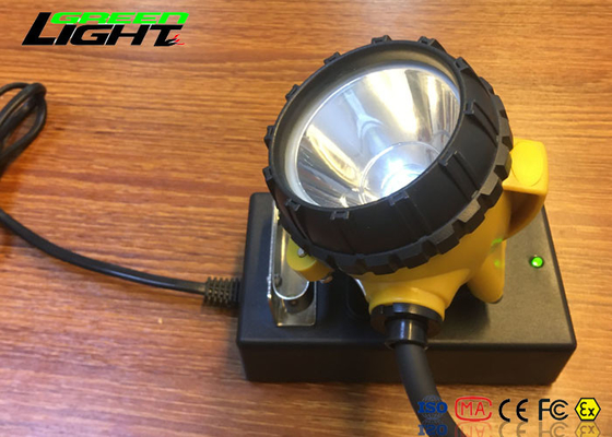 Vida da bateria longa luminosa de alumínio da lâmpada 25000lux do capacete da luz do chapéu dos mineiros de carvão