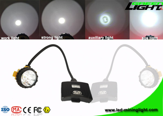 poder superior 1.7W Ip68 das luzes do tampão da mineração da bateria de 6.8Ah Panasonic para capacetes de segurança