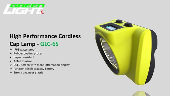 Carregamento sem corda da lâmpada de mineração 18000lux da tela 6.8Ah de OLED USB
