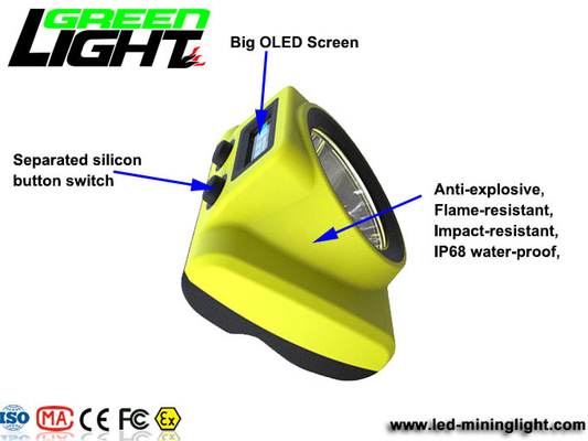 Farol recarregável do diodo emissor de luz da tela 13000lux 6800Ah de OLCD