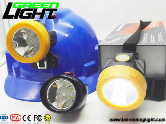 1200 ciclos luzes do capacete de segurança da mineração de 6000 Lux 2.8Ah 110LUM