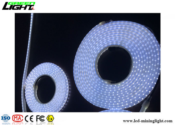 Medidores impermeável conduzido branco morno exterior das luzes de tira de SMD5050 24V 5 pelo carretel