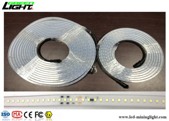 Medidores impermeável conduzido branco morno exterior das luzes de tira de SMD5050 24V 5 pelo carretel