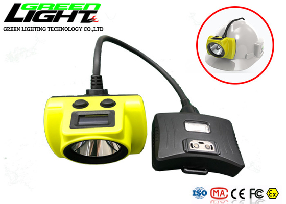 Lâmpada de tampão da mineração do diodo emissor de luz da bateria 18000lux 2.3W da tela 6.8Ah de OLED