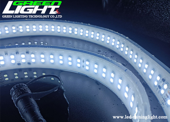 Do silicone branco de néon da cor das luzes de tira do diodo emissor de luz de SMD2835 AC110V fileira dobro
