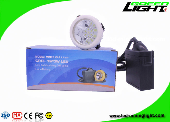 luzes portáteis principais KL5LM da mineração do diodo emissor de luz da lâmpada 3.7V dos mineiros do diodo emissor de luz de 216lum 450mA