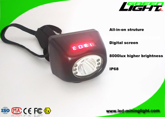 luz subterrânea dos mineiros do diodo emissor de luz de Led Headlamp 5.7Ah do mineiro de 1.7W 8000lux
