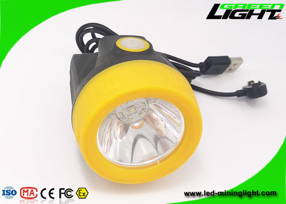 Lâmpada USB do capacete da mineração do diodo emissor de luz de 110LUM 300mA que carrega 1.1W subterrâneo