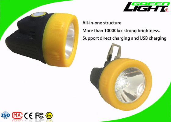farol conduzido recarregável sem corda da lâmpada de tampão 3.8Ah dos mineiros de 200mA 143LUM