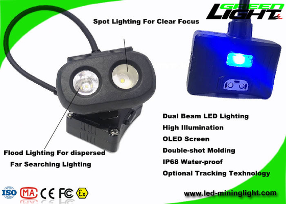 feixe duplo USB de lâmpada de tampão dos mineiros do diodo emissor de luz da tela de 334lum OLED que carrega 10.4Ah