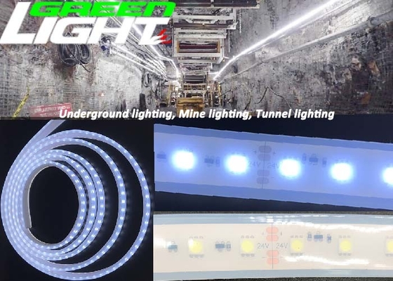 luzes de tira flexíveis anti RGB explosivo do diodo emissor de luz de 1630lum 220V 17W/M SMD2835