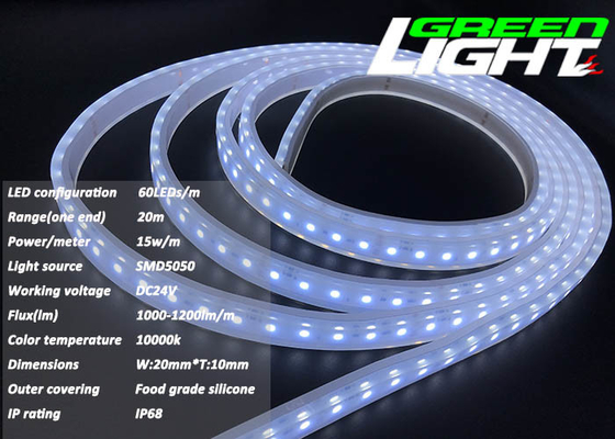 luzes de tira flexíveis anti RGB explosivo do diodo emissor de luz de 1630lum 220V 17W/M SMD2835