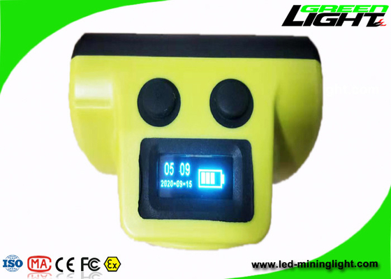 Lâmpada sem fio 800mA 18000lux 6.8Ah Panasonic Li Ion bateria Tela OLED Recarregável Mineiro Farol Silicone ABS