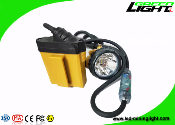 25000Lux 10,4Ah Lâmpada piscante para boné de mineração 348lum Presilha de cabeça ajustável com luzes de advertência traseiras