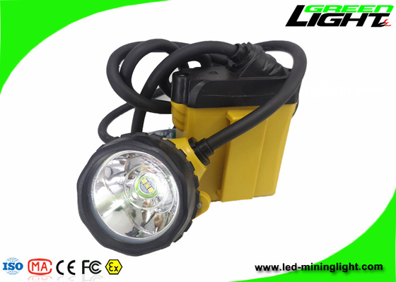 PC de mineração amarrado 25000Lux 348lum do ABS da luz do tampão 10.4Ah com luz de piscamento conduzida SOS