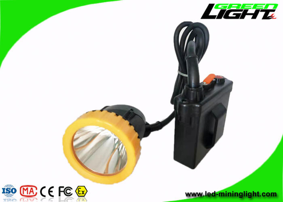 o capacete de segurança da mineração de 1000mA 3.7W ilumina o ABS 50000Lux amarrado