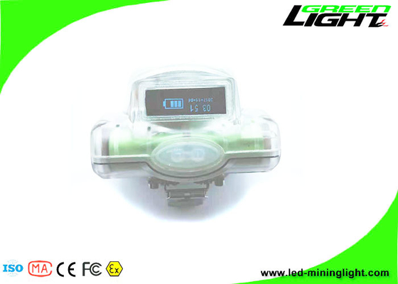 Luzes de mineração led transparentes 13000 lux sem fio IP68 à prova d'água Cree led com tela OLED farol mineiro