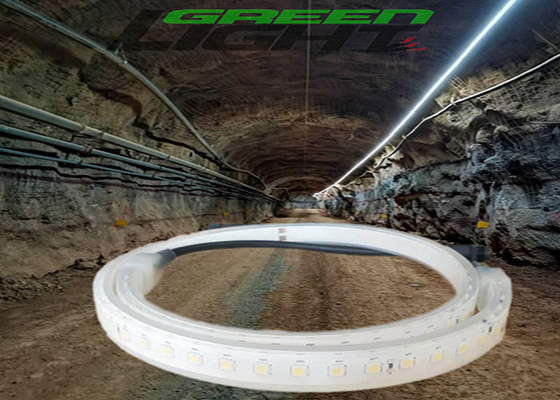 SMD5050 30 W LED Faixa flexível IP68 à prova d'água DC24V 2160lum/M ATEX para túnel subterrâneo de mineração ao ar livre