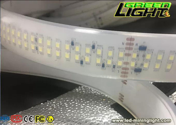 Luzes de tira flexível de LED AC110V 35W SMD2835 280LEDs tira de LED à prova d'água dupla fileira para túnel de mina subterrânea ao ar livre