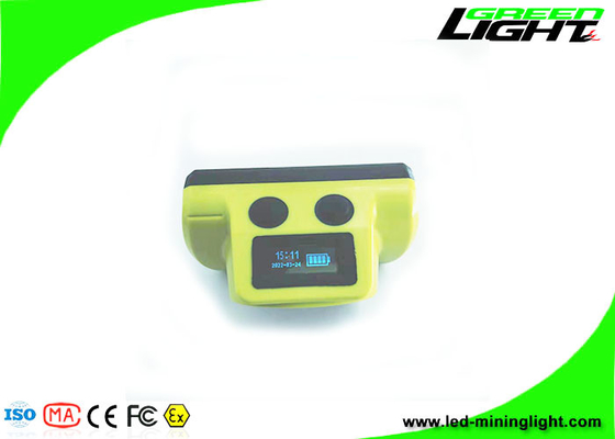 Tela OLED 18000 Lux LED Mining Cap Lights à prova de explosão 6.8Ah sem fio recarregável Miners Headlight