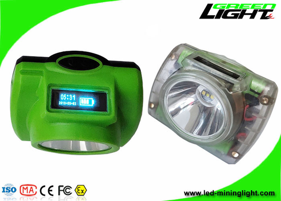 Farol portátil de mineração de carvão 13000 LUX recarregável com tampa de mineração com tela OLED carregamento USB magnético