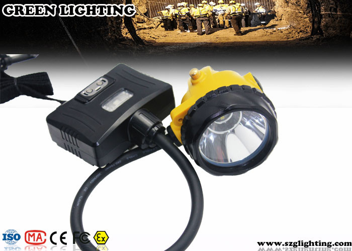 Lâmpada de mineiros conduzidos semi amarrado com luz de advertência traseira, mineiro Headlight de 6.8Ah 3.7V