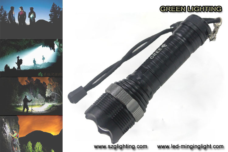Tocha conduzida recarregável de GL-F002 XML-T6, 10W 1200 lúmen Cree Led Flashlight