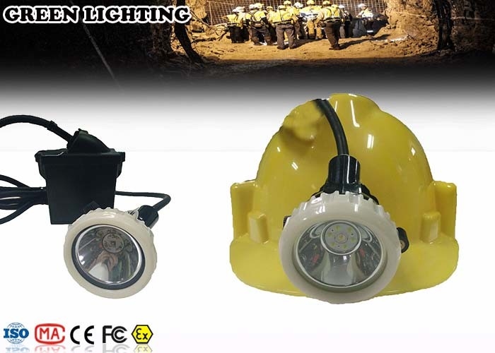 IP68 farol conduzido recarregável, 4000 Lux Corded Hard Hat Light recarregável