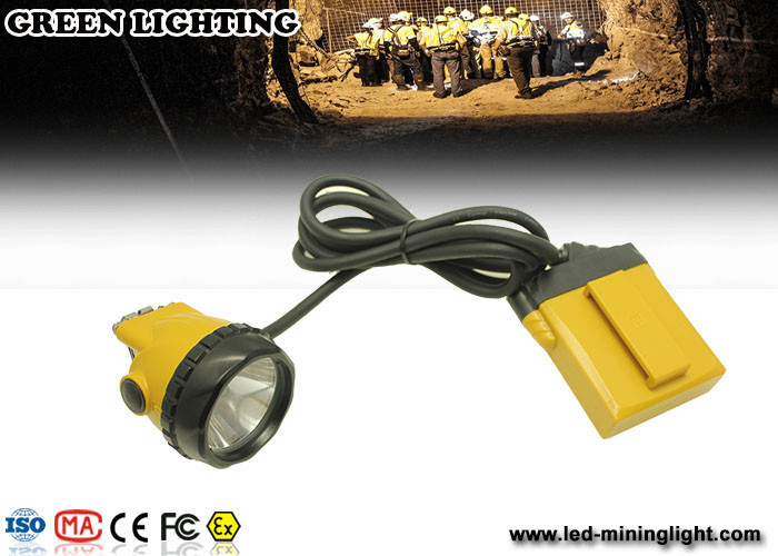 Iluminação amarrado dos níveis da lâmpada de tampão 4 dos mineiros da mineração amarela de KL12LM 25000lux com ah a bateria 12