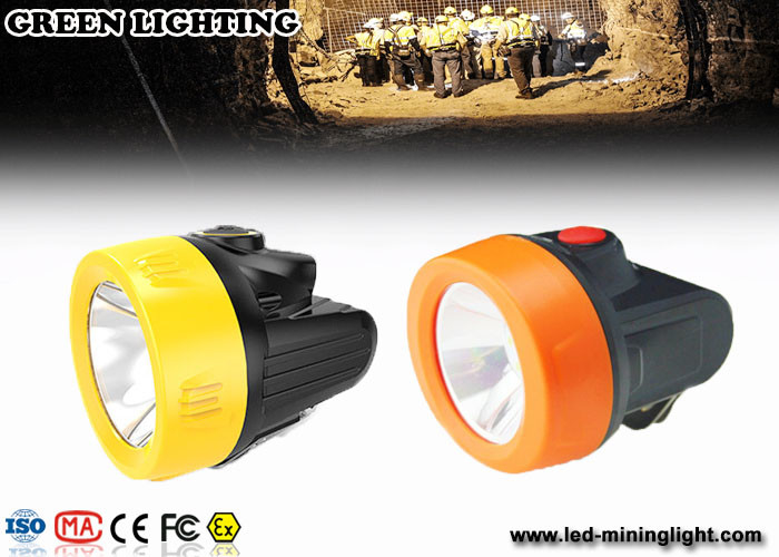 farol dos mineiros do diodo emissor de luz da bateria IP68 do Lítio-íon 2.8Ah para capacetes de segurança com o gancho de aço móvel