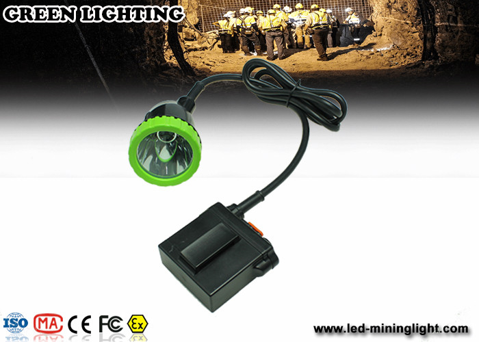 Lâmpadas de mineração longas do diodo emissor de luz do fio com a bateria de lítio de 1500mA 3.7V, impacto - farol resistente